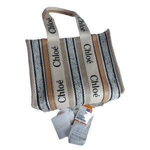 NWT Chloe Woody Tote in Linen